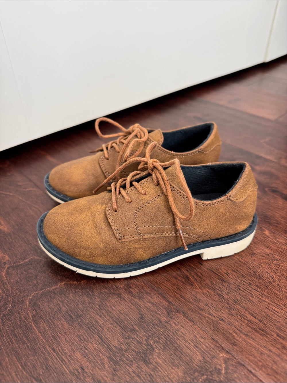 The Children’s Place Boys Brown Shoes Casual Chic Vegan Leather, toddler size 11